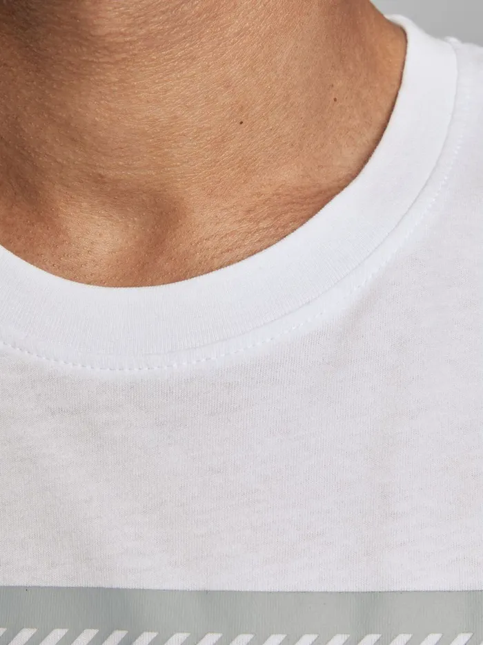 Tshirts JACK and JONES Mens ORGANIC COTTON TSHIRT White White Near Me