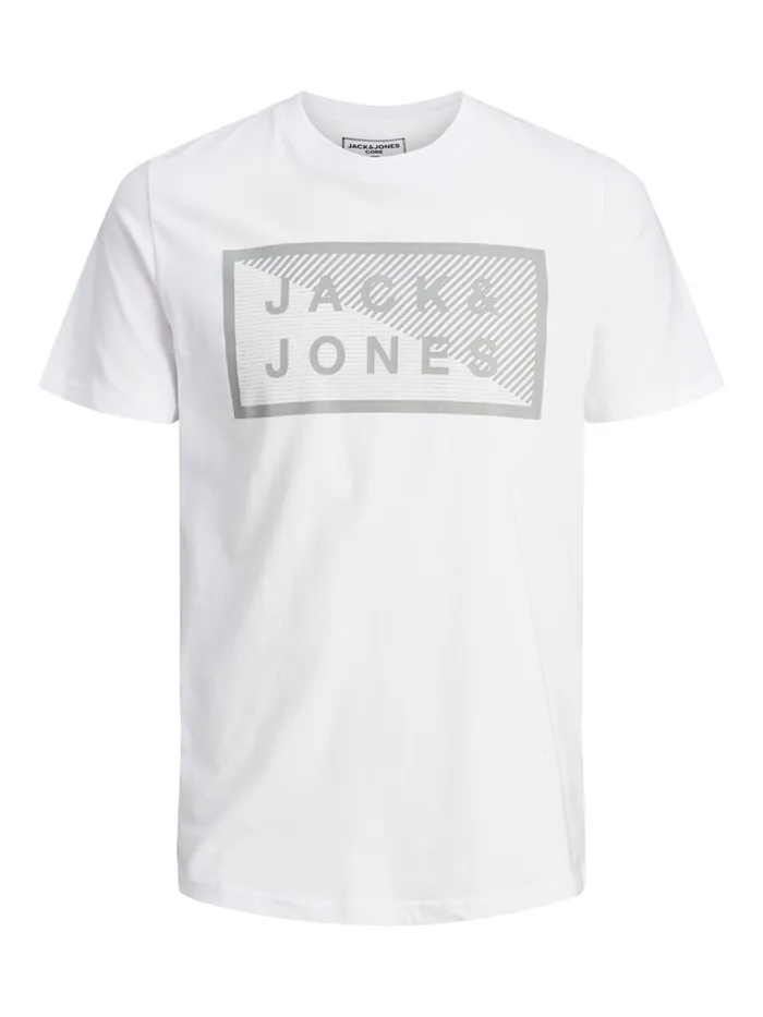 Tshirts JACK and JONES Mens ORGANIC COTTON TSHIRT White White Near Me