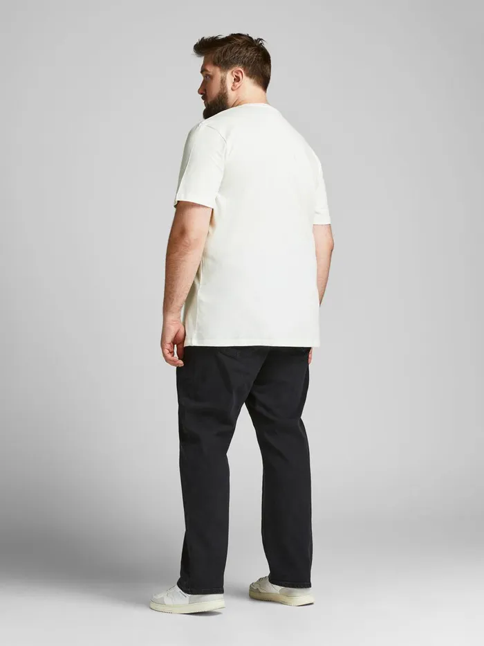 Tshirts JACK and JONES Mens PHOTO PRINTED PLUS SIZE TSHIRT White Cloud Dancer Near Me