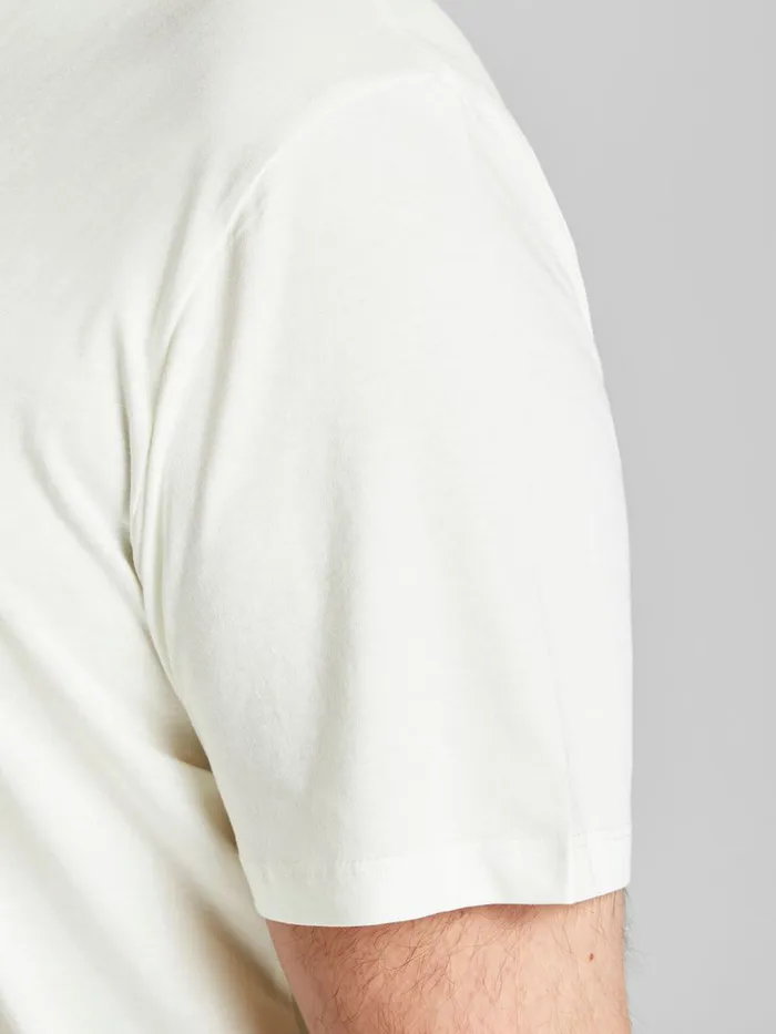 Tshirts JACK and JONES Mens PHOTO PRINTED PLUS SIZE TSHIRT White Cloud Dancer Near Me
