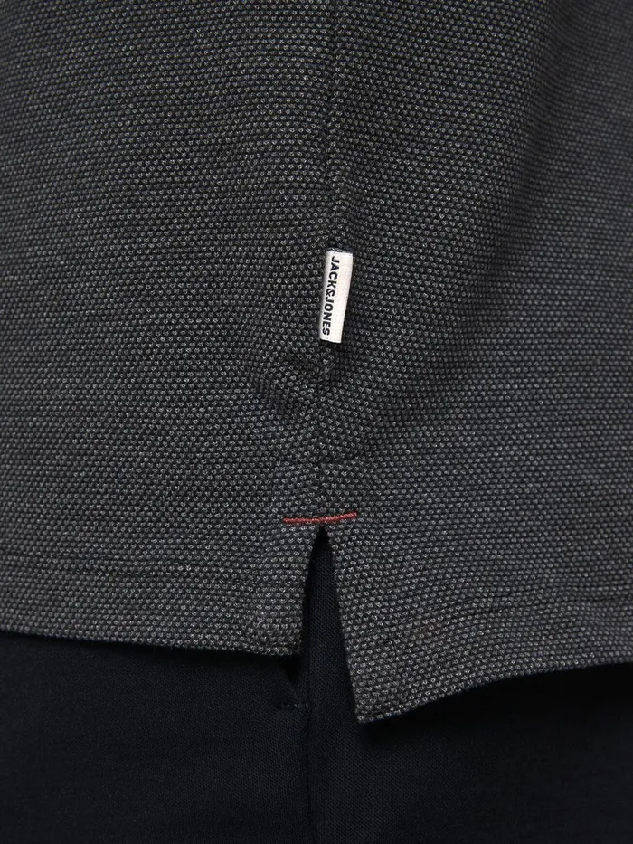 Tshirts JACK and JONES Mens PIQUE POLO SHIRT Grey Caviar For Sale