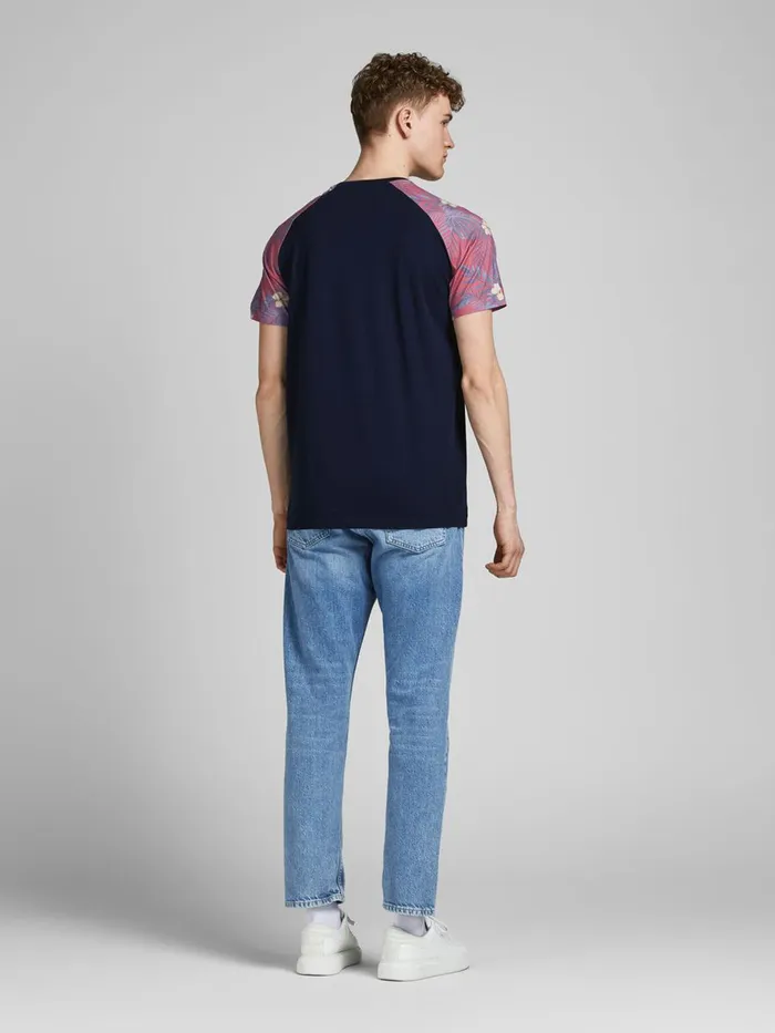 Tshirts JACK and JONES Mens RAGLAN TSHIRT Blue Navy Blazer Gift for Friend