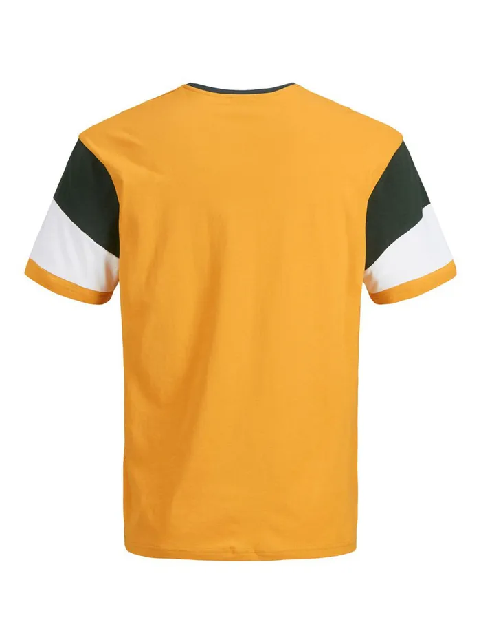Tshirts JACK and JONES Mens SMALL LOGO TSHIRT Yellow Golden Orange Near Me
