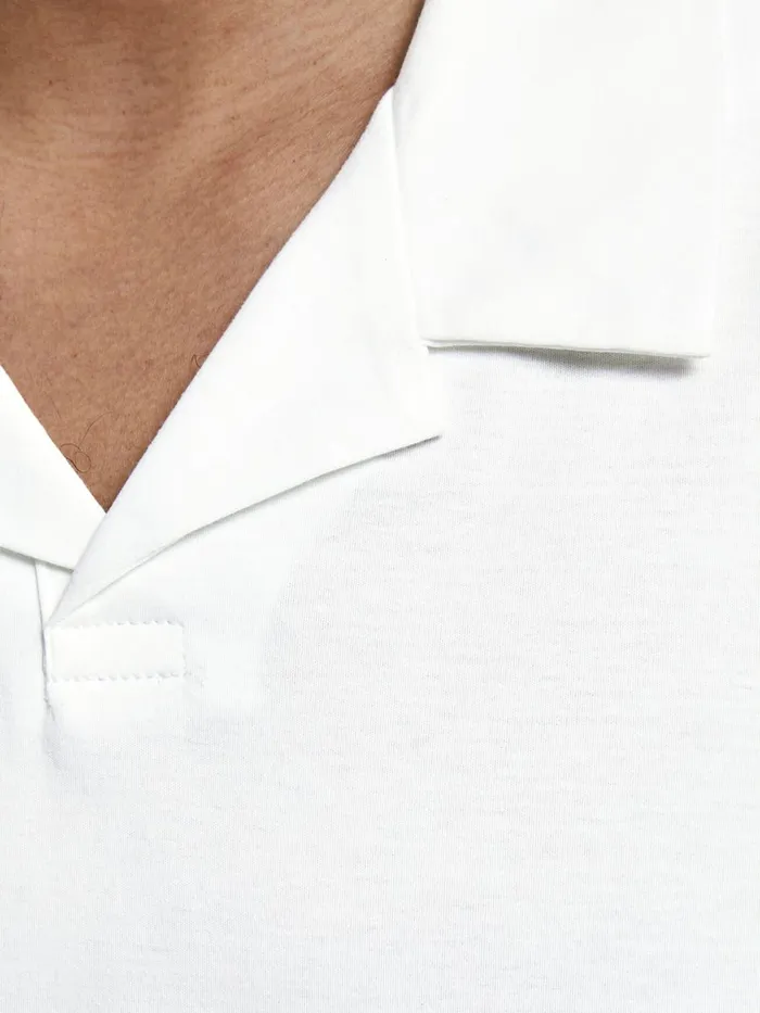 Tshirts JACK and JONES Mens SOLID RESORT POLO SHIRT White White Cheap On Sale