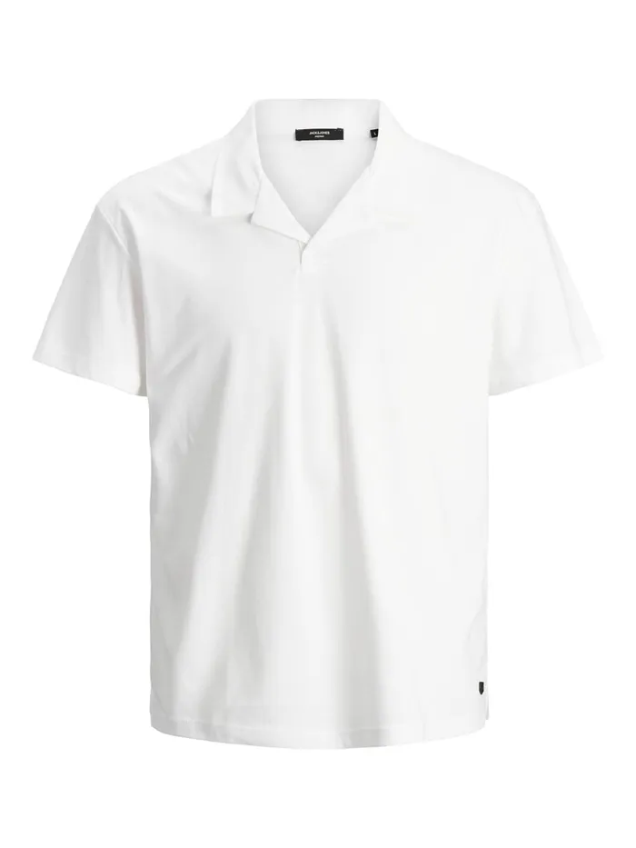 Tshirts JACK and JONES Mens SOLID RESORT POLO SHIRT White White Cheap On Sale