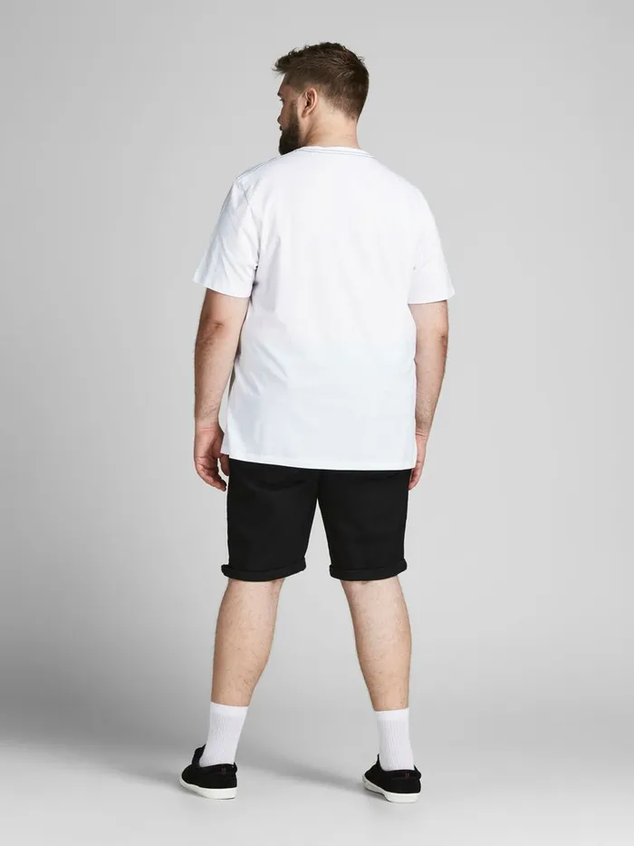Tshirts JACK and JONES Mens TROPICAL PRINT PLUS SIZE TSHIRT White White Gift Ideas