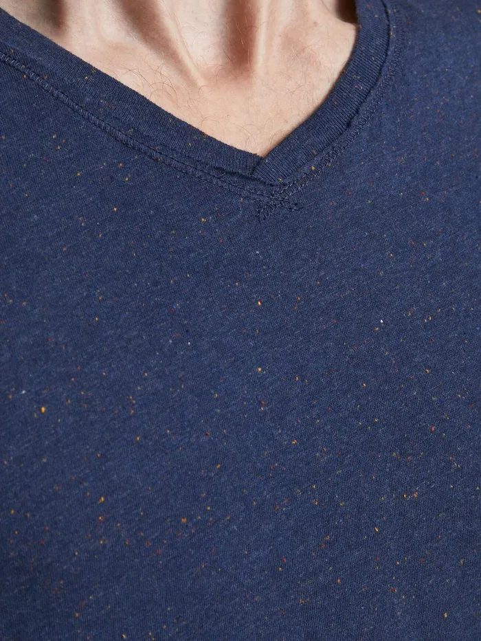 Tshirts JACK and JONES Mens VNECK TSHIRT Blue Dress Blues Casaul