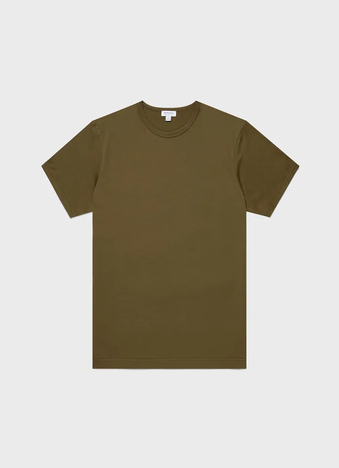 Tshirts Men Classic Tshirt Olive Green ussunspel