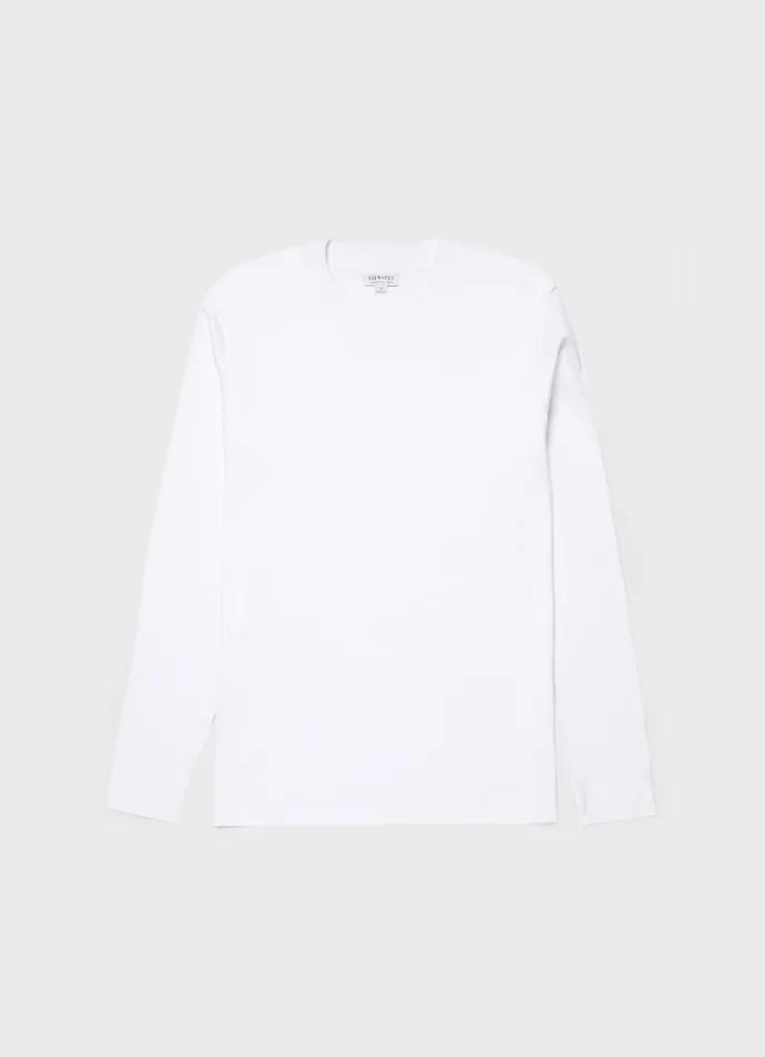 Tshirts Men Long Sleeve Heavyweight Tshirt White ussunspel
