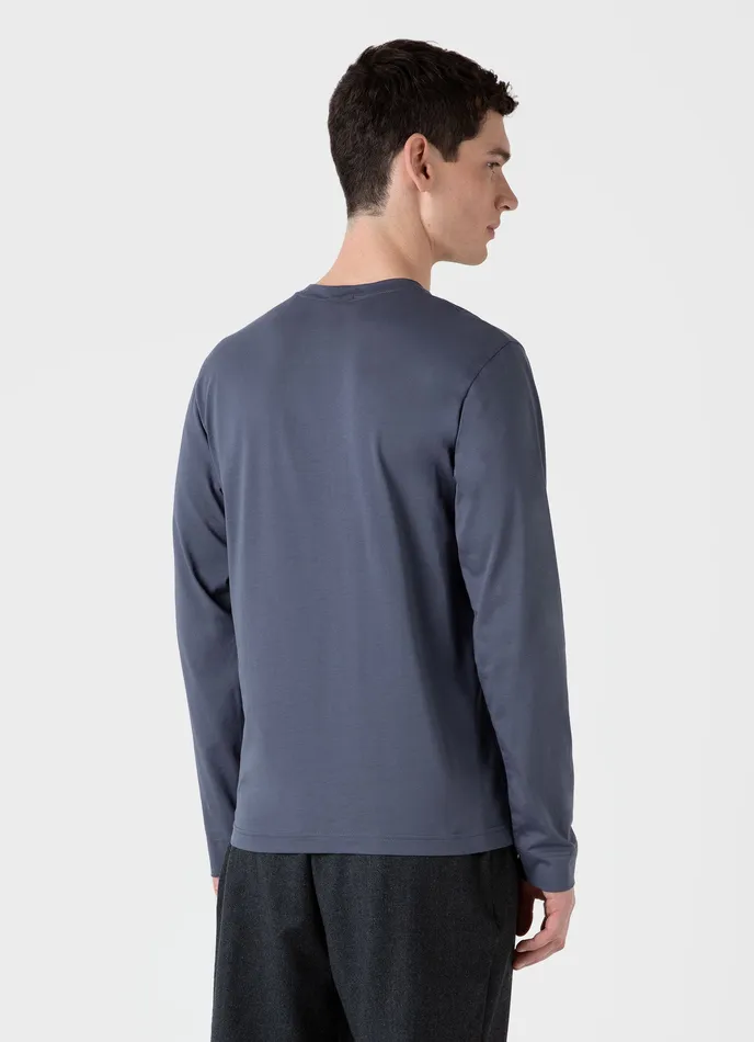 Tshirts ussunspel Men Long Sleeve Riviera Midweight Tshirt Slate Blue Tshirts ussunspel Men Long Sleeve Riviera Midweight Tshirt Slate Blue