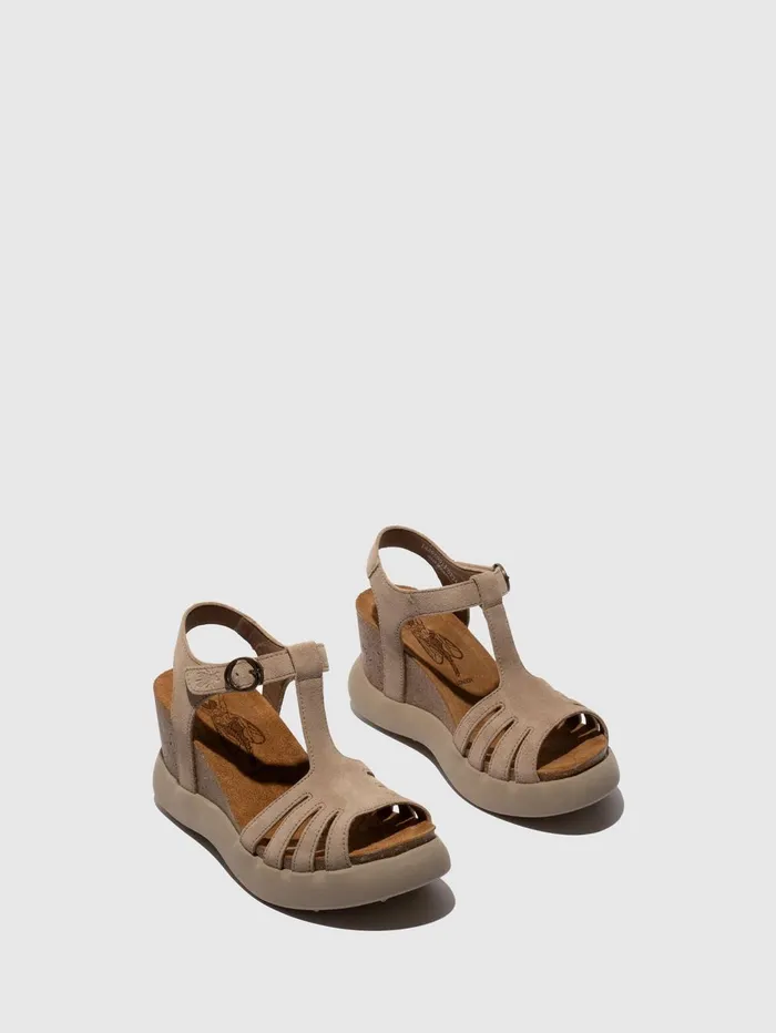 TStrap Sandals GAIT959FLY SUEDE TAUPE Women Fly London Sandals