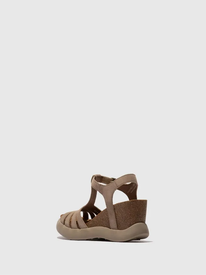 TStrap Sandals GAIT959FLY SUEDE TAUPE Women Fly London Sandals