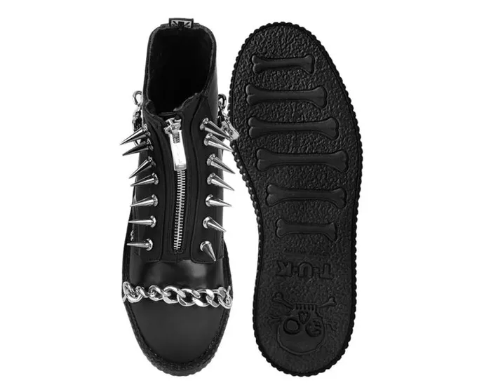 TUK Shoes Boots Men Black Haze Spike and Chain Viva Mondo Boot TUK Shoes Boots Men Black Haze Spike and Chain Viva Mondo Boot