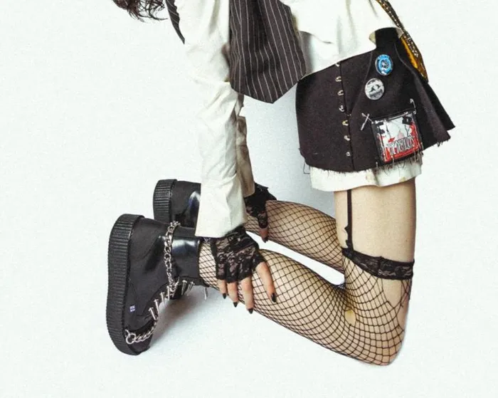 TUK Shoes Boots Men Black Haze Spike and Chain Viva Mondo Boot TUK Shoes Boots Men Black Haze Spike and Chain Viva Mondo Boot