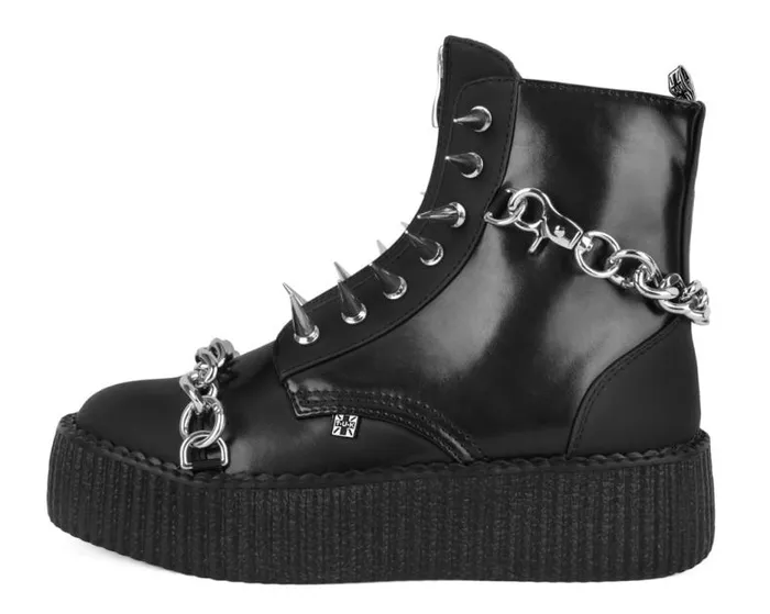 TUK Shoes Boots Men Black Haze Spike and Chain Viva Mondo Boot TUK Shoes Boots Men Black Haze Spike and Chain Viva Mondo Boot
