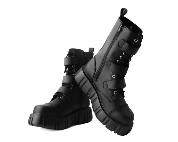 TUK Shoes Boots Men Black TUKskin 3Buckle Anarchic Airship Boot TUK Shoes Boots Men Black TUKskin 3Buckle Anarchic Airship Boot