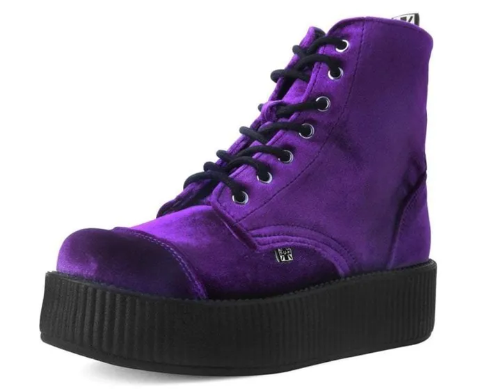 TUK Shoes Boots Men Violet Velvet Vegan Viva Mondo Boots