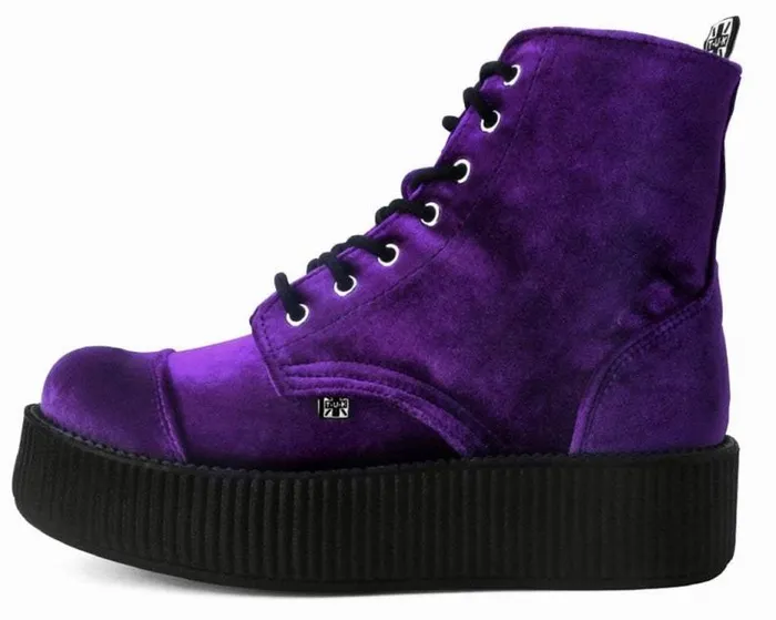 TUK Shoes Boots Men Violet Velvet Vegan Viva Mondo Boots TUK Shoes Boots Men Violet Velvet Vegan Viva Mondo Boots