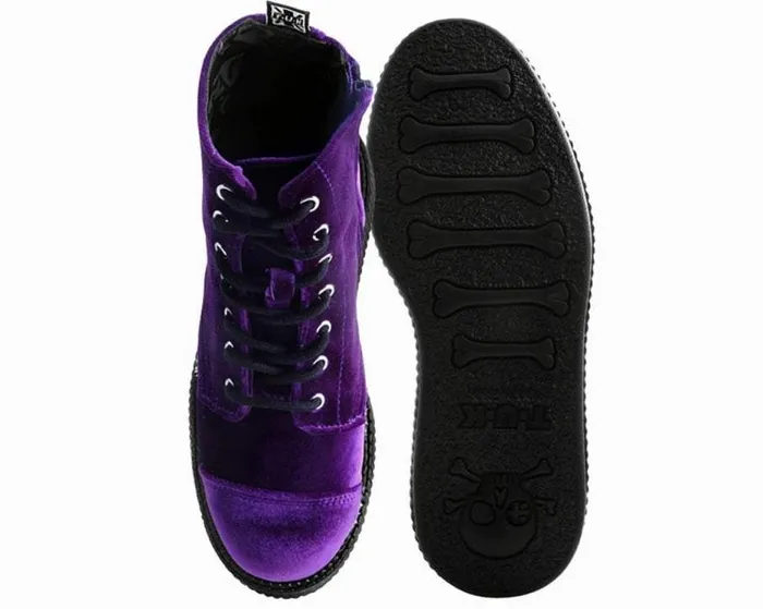 TUK Shoes Boots Men Violet Velvet Vegan Viva Mondo Boots TUK Shoes Boots Men Violet Velvet Vegan Viva Mondo Boots