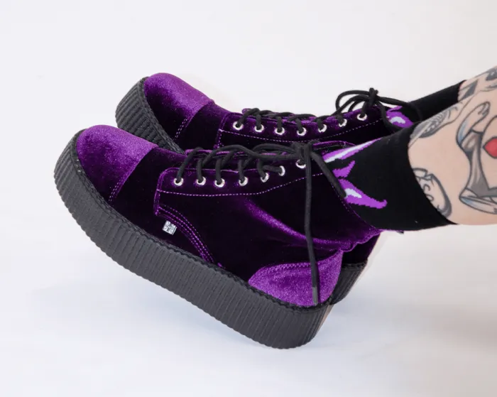 TUK Shoes Boots Men Violet Velvet Vegan Viva Mondo Boots TUK Shoes Boots Men Violet Velvet Vegan Viva Mondo Boots