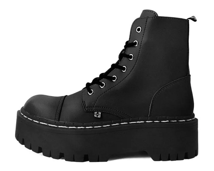 TUK Shoes Boots Women Black 7Eye Double Decker Boot TUK Shoes Boots Women Black 7Eye Double Decker Boot