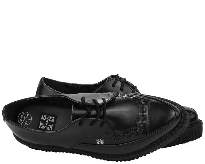 TUK Shoes Dress Shoes Men Black Leather Lace Up Pointed Creeper 8211 TUK Shoes