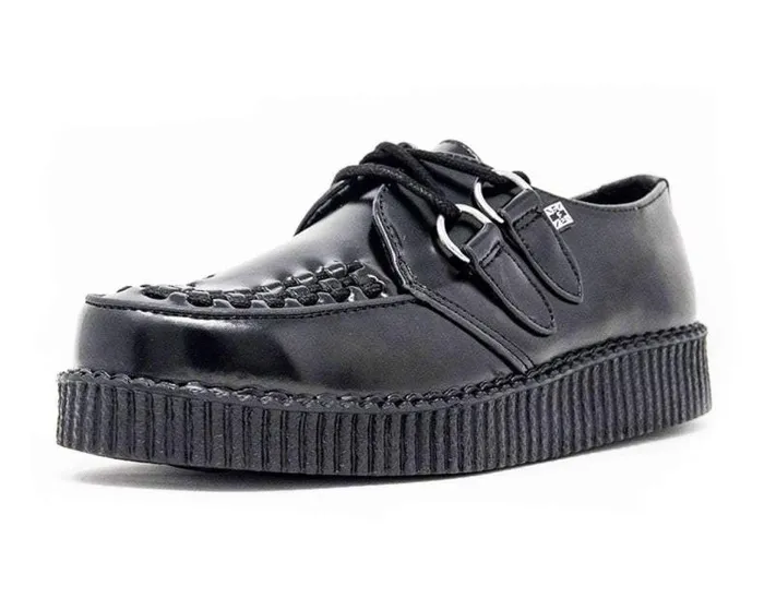 TUK Shoes Dress Shoes Men Black Leather Viva Low Creeper