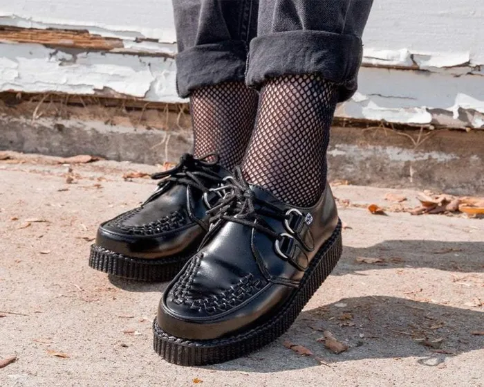 TUK Shoes Dress Shoes Men Black Leather Viva Low Creeper TUK Shoes Dress Shoes Men Black Leather Viva Low Creeper