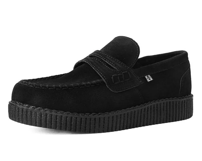 TUK Shoes Dress Shoes Men Black Suede Penny Loafer