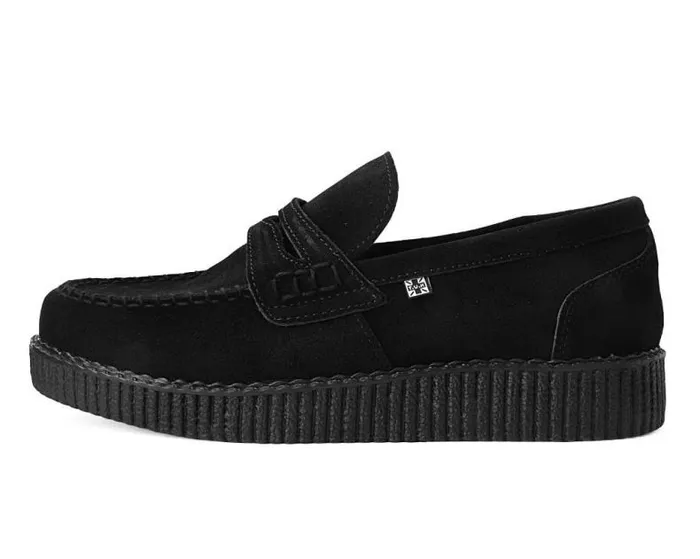 TUK Shoes Dress Shoes Men Black Suede Penny Loafer TUK Shoes Dress Shoes Men Black Suede Penny Loafer