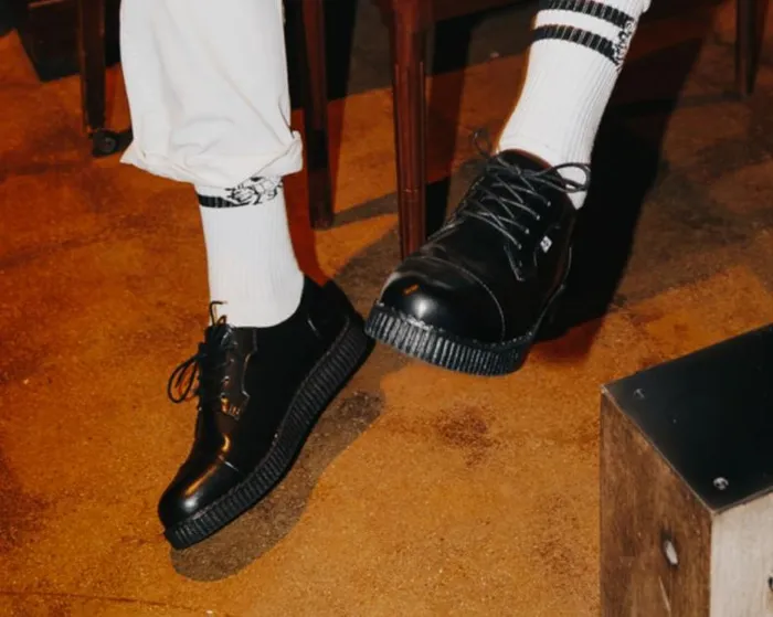 TUK Shoes Dress Shoes Men Black TUKskin Toe Cap Viva Low Creeper TUK Shoes Dress Shoes Men Black TUKskin Toe Cap Viva Low Creeper