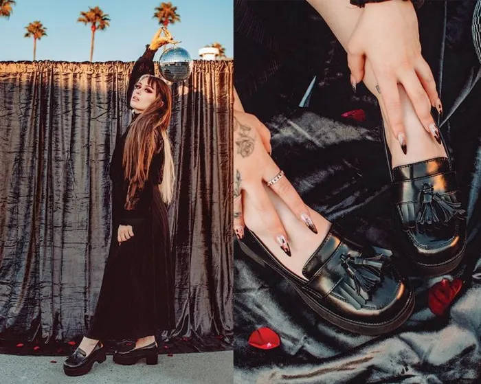 TUK Shoes Platforms Women Black Oil Haze Loafer Platform TUK Shoes Platforms Women Black Oil Haze Loafer Platform