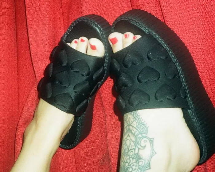 TUK Shoes Platforms Women Black Puff Heart Mondo Sandal TUK Shoes Platforms Women Black Puff Heart Mondo Sandal