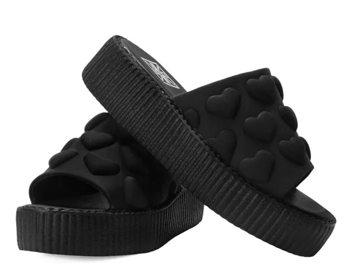 TUK Shoes Platforms Women Black Puff Heart Mondo Sandal TUK Shoes Platforms Women Black Puff Heart Mondo Sandal