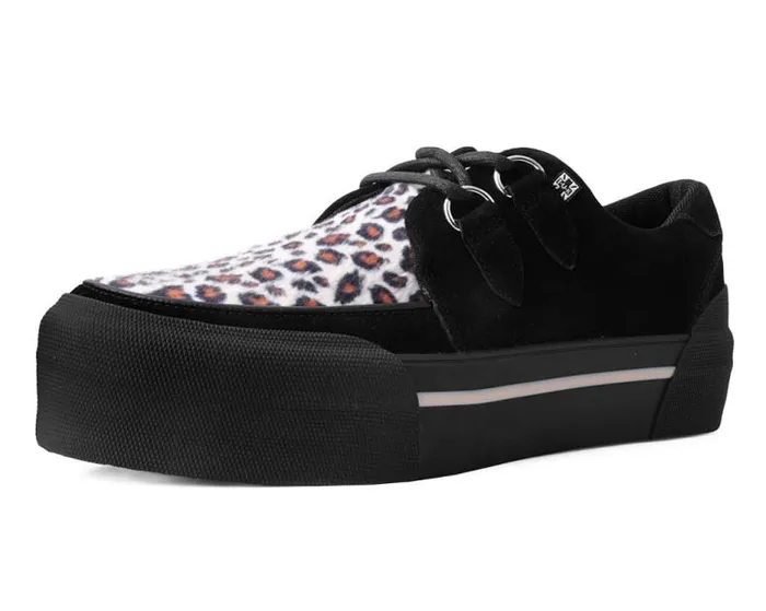 TUK Shoes Platforms Women Black Suede Platform Sneaker