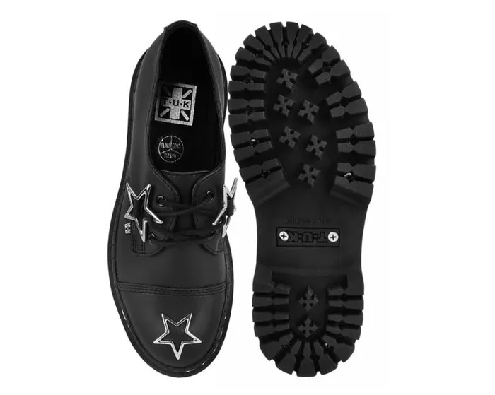 TUK Shoes Platforms Women Black TUKskin Star Double Decker Brogue TUK Shoes Platforms Women Black TUKskin Star Double Decker Brogue