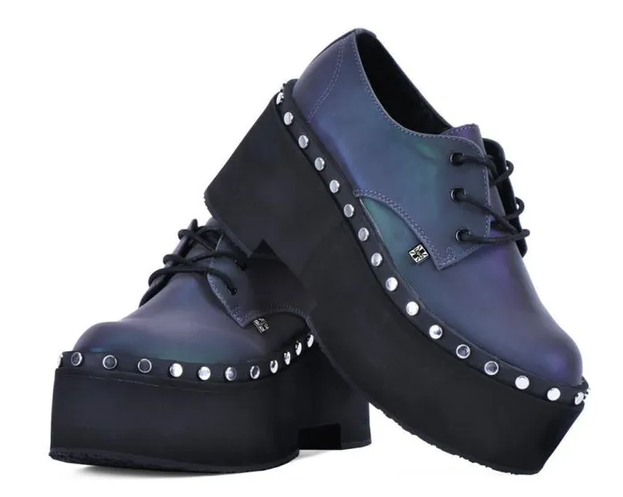 TUK Shoes Platforms Women Midnight Chameleon Dino Flat Platform TUK Shoes Platforms Women Midnight Chameleon Dino Flat Platform