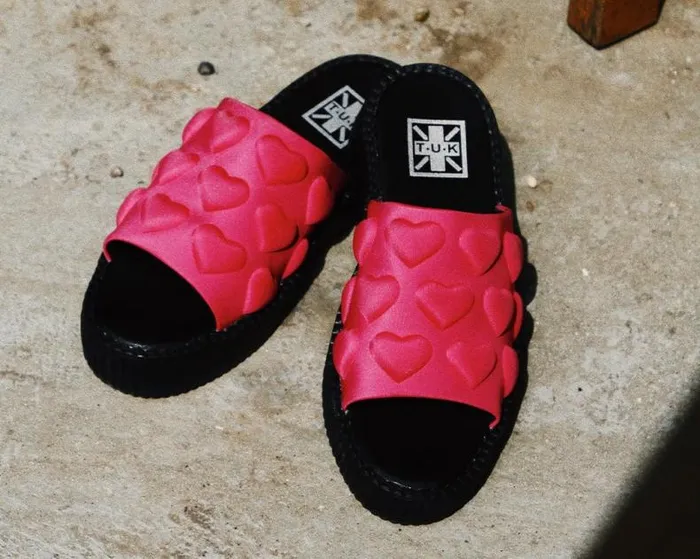 TUK Shoes Platforms Women Pink Puff Heart Mondo Sandal TUK Shoes Platforms Women Pink Puff Heart Mondo Sandal