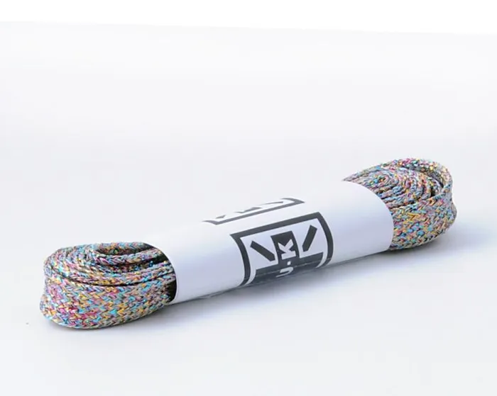 TUK Shoes Shoe Laces Adult 120 CM Metallic Rainbow Flat Shoe Laces