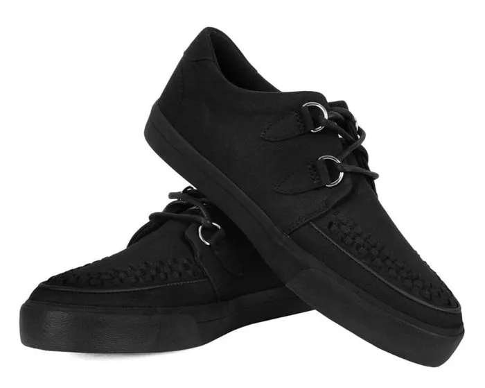 TUK Shoes Sneakers Men Black Basic Twill DRing Vegan Sneakers TUK Shoes Sneakers Men Black Basic Twill DRing Vegan Sneakers