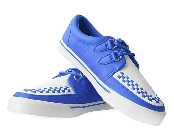TUK Shoes Sneakers Men Blue and White 2Ring Creeper Sneaker TUK Shoes Sneakers Men Blue and White 2Ring Creeper Sneaker