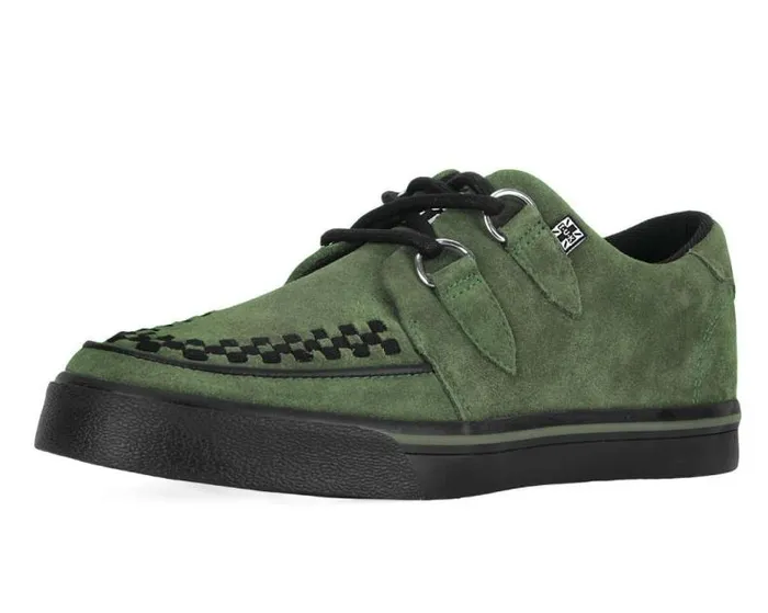 TUK Shoes Sneakers Men Olive Green Suede Creeper Sneaker