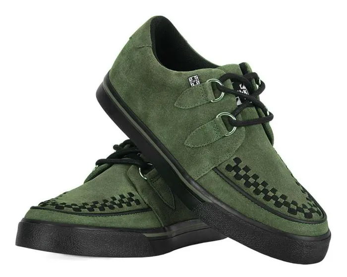 TUK Shoes Sneakers Men Olive Green Suede Creeper Sneaker TUK Shoes Sneakers Men Olive Green Suede Creeper Sneaker