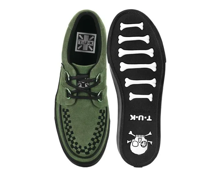 TUK Shoes Sneakers Men Olive Green Suede Creeper Sneaker TUK Shoes Sneakers Men Olive Green Suede Creeper Sneaker