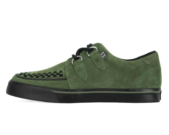 TUK Shoes Sneakers Men Olive Green Suede Creeper Sneaker TUK Shoes Sneakers Men Olive Green Suede Creeper Sneaker