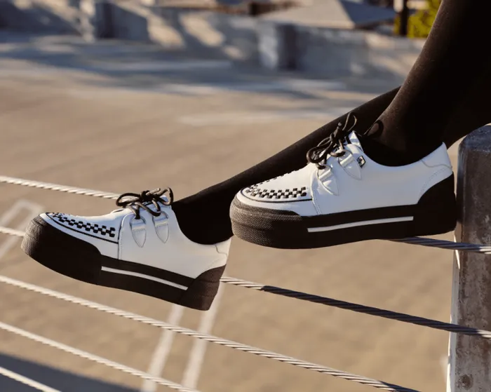 TUK Shoes Sneakers Men White TUKskin Platform Creeper Sneaker TUK Shoes Sneakers Men White TUKskin Platform Creeper Sneaker