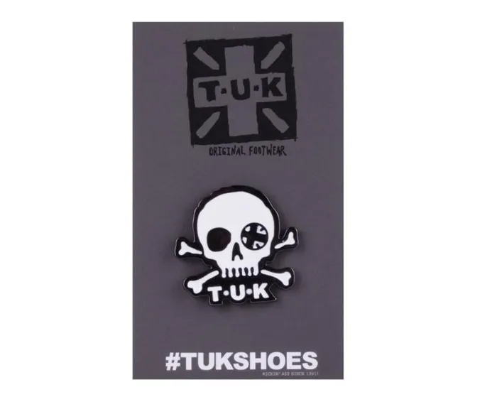 TUK Shoes Stickers Pins Patches Totes Adult Black and White TUK The World Creeper Enamel Pin TUK Shoes Stickers Pins Patches Totes Adult Black and White TUK The World Creeper Enamel Pin