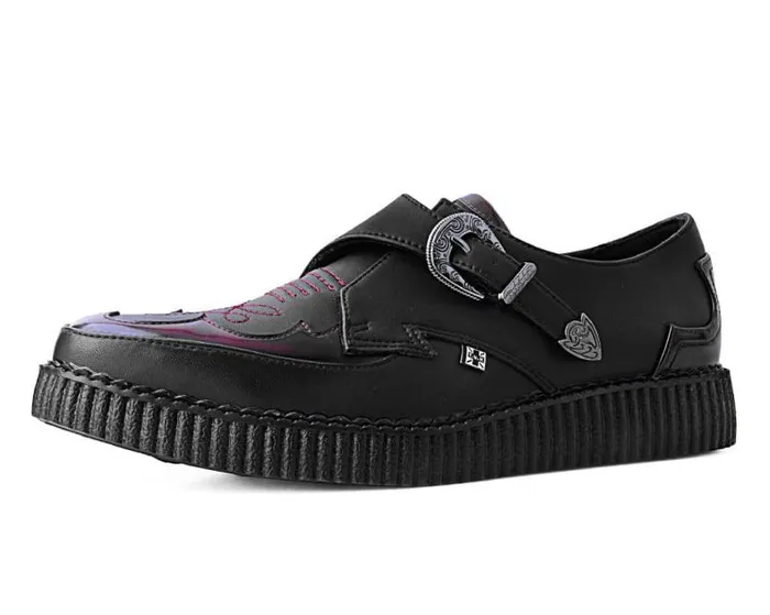 TUK Shoes Vegan Men Burgundy RubOff Western Pointed Creeper