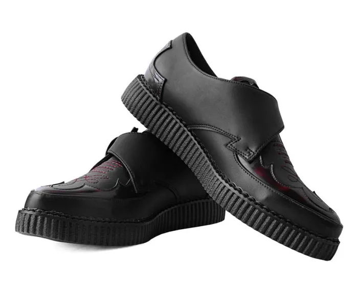 TUK Shoes Vegan Men Burgundy RubOff Western Pointed Creeper TUK Shoes Vegan Men Burgundy RubOff Western Pointed Creeper