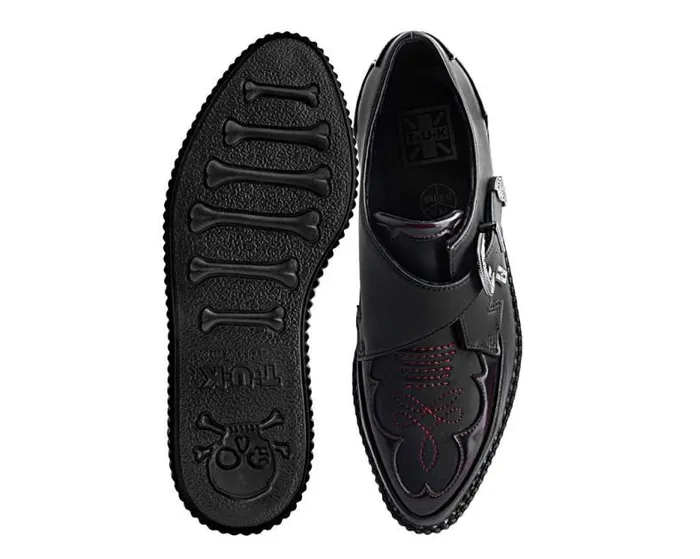 TUK Shoes Vegan Men Burgundy RubOff Western Pointed Creeper TUK Shoes Vegan Men Burgundy RubOff Western Pointed Creeper